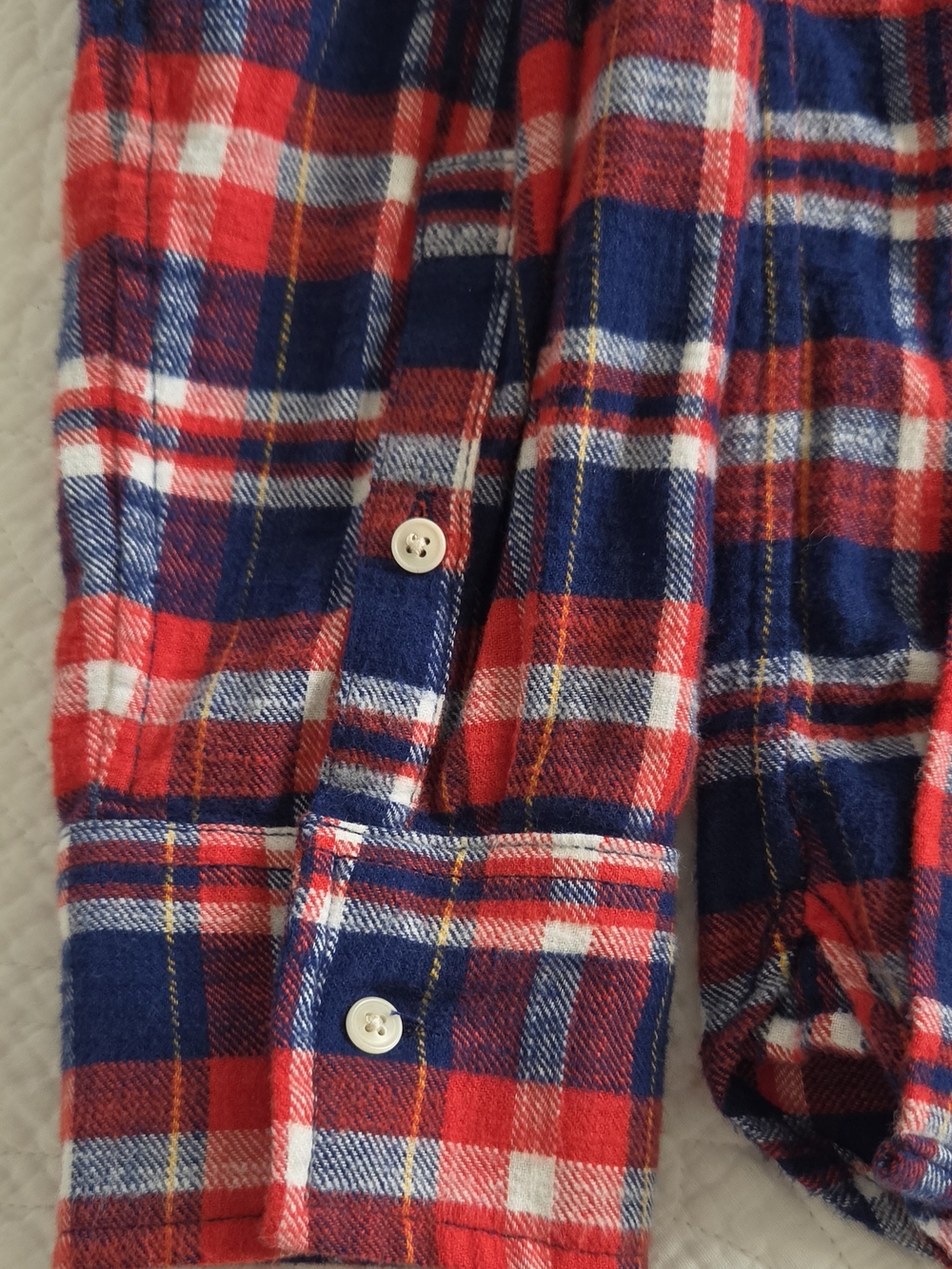 J. Crew Red and Navy Plaid Button-Down Shirt - Picture 7 of 10
